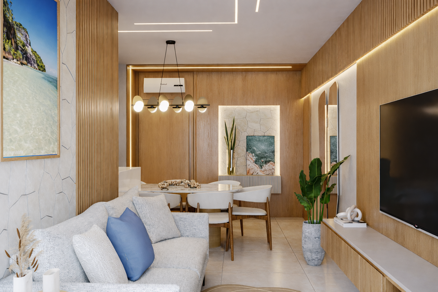Sala de estar à beira-mar — Projeto Ana