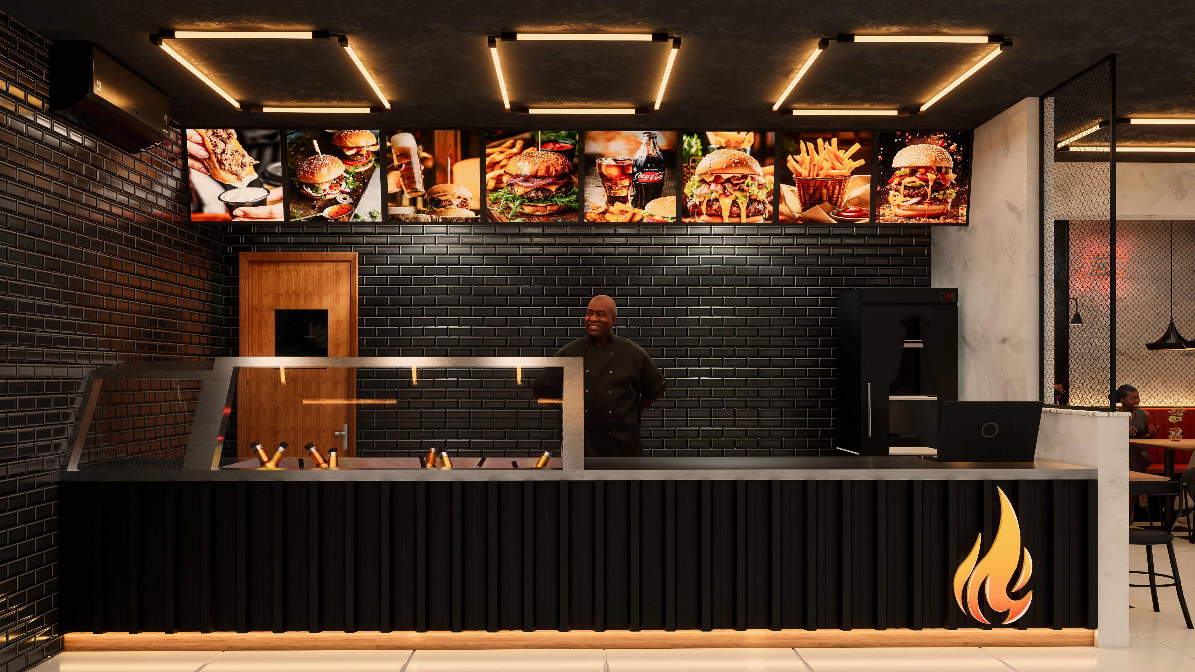 Brazato Burger — identidade visual com preto e vermelho